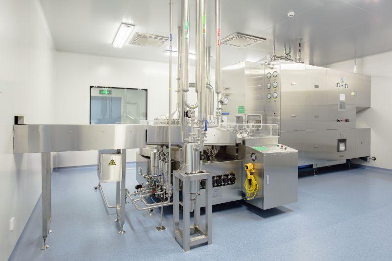 Pharmaceutical cleanroom used for manufacturing high-quality research peptides.